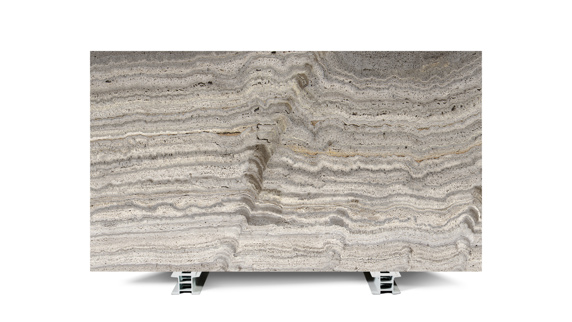 Brachot TRAVERTIN SILVER — Pierre, Gris